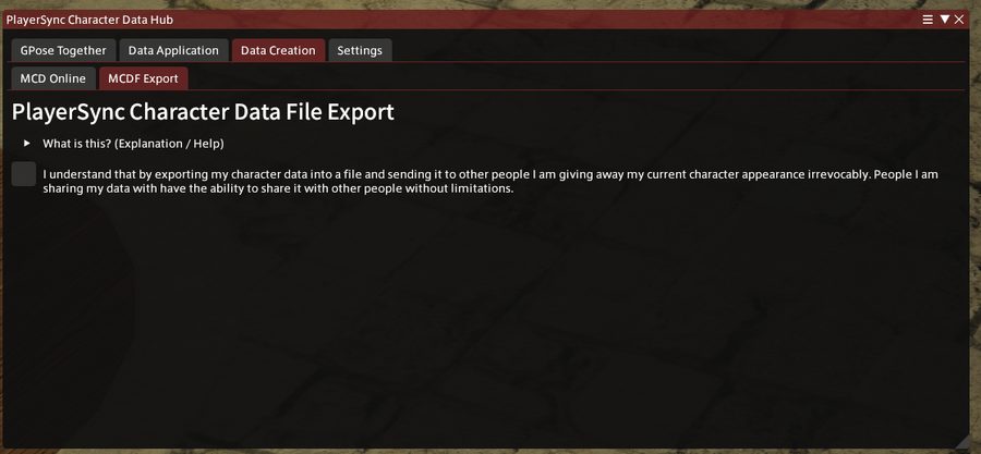 The Data Creation tab